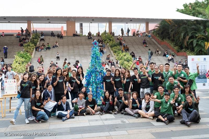 塑料：绿色和平携手港民许下圣诞愿望2019是一个无塑的新年!