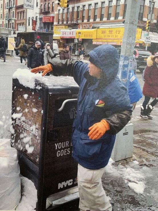 华埠：暴雪过后 纽约华埠垃圾清理难