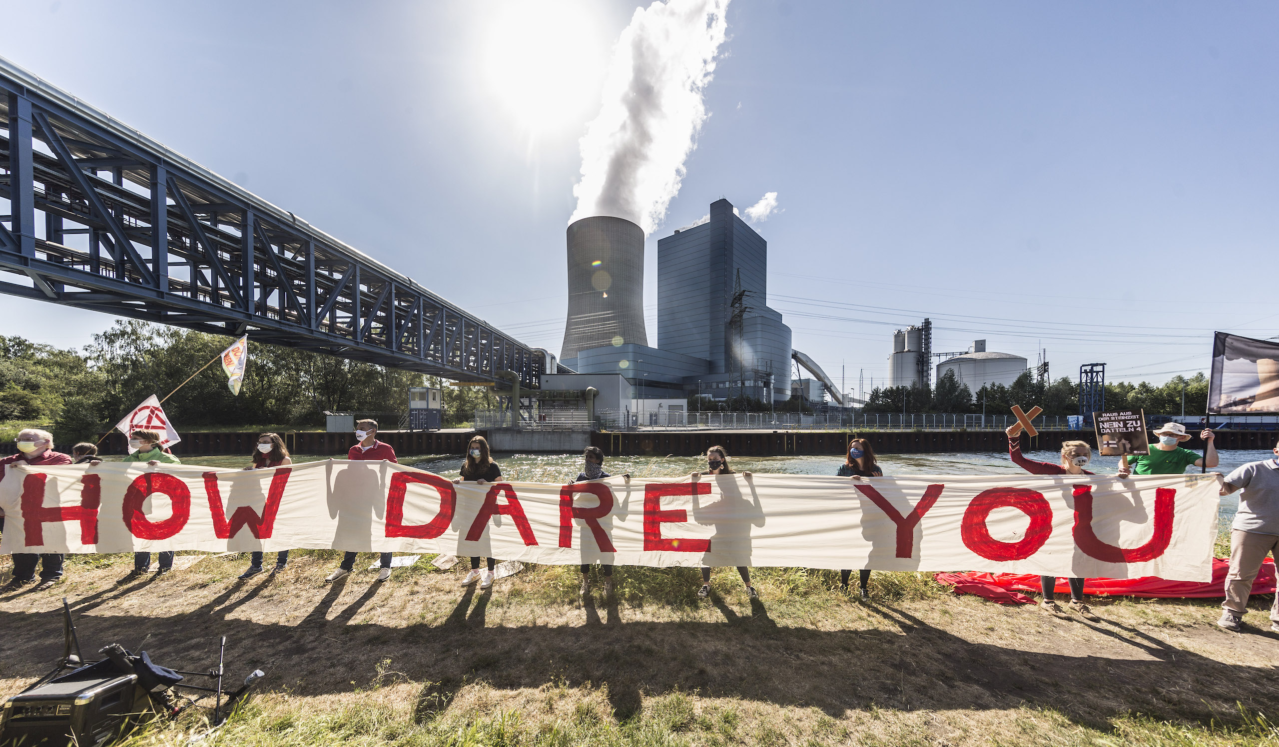 Protest against the Commissioning of coal Power Plant Datteln 4 in Germany